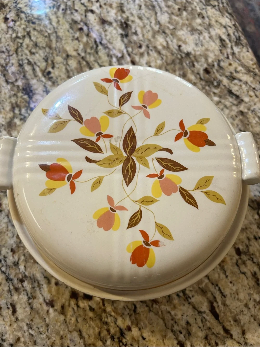 Vintage Hall’s Jewel Tea Autumn Leaf Collection-Covered Casserole Dish